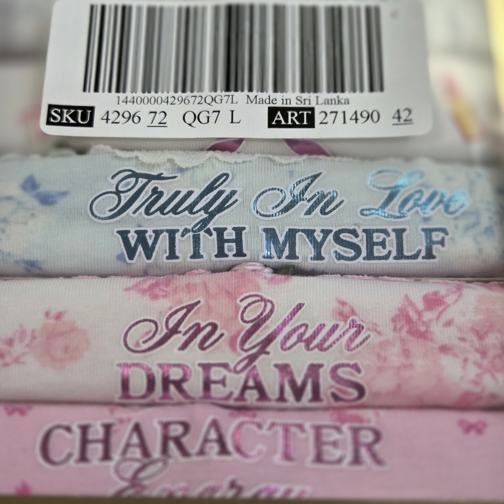 PINK Love Shack Fancy Love Notes Panty Pack Size Large New - Picture 2 of 5